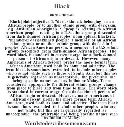 original meaning of black